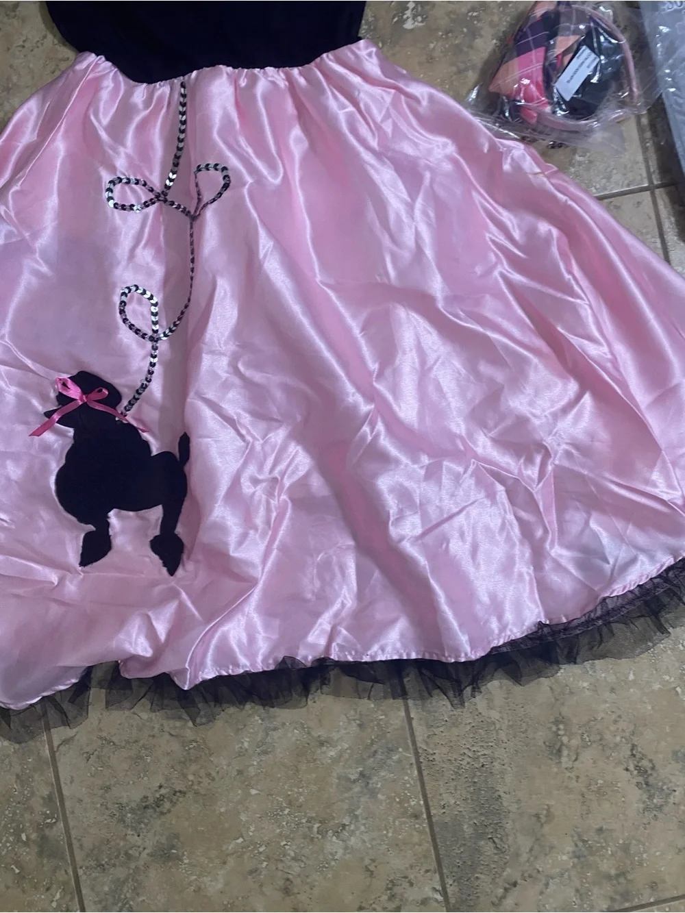 Amscan Miss Sock Hop Girl's Poodle Halloween Dress 50s Retro Costume Size L New